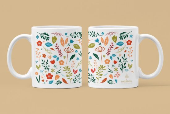 Mug Sublimado Floral
