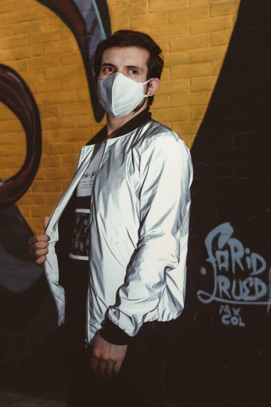 Chaquetas Tipo Bomber - Gris reflectivo